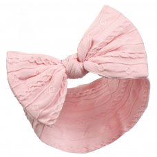 HB112-P: Pink Cable Headband w/Bow